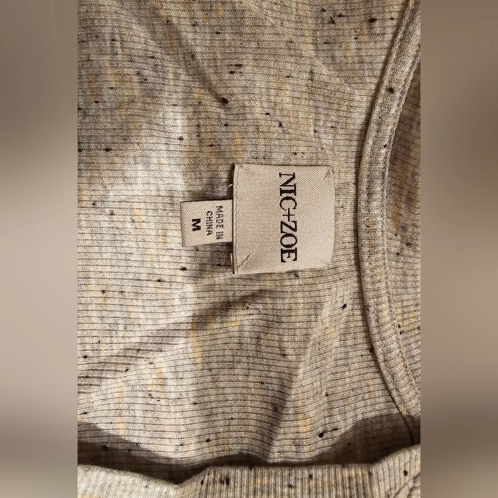 NWT Nic+ Zoe speckled knit cardigan and sleeveless scoop set - Picture 10 of 16